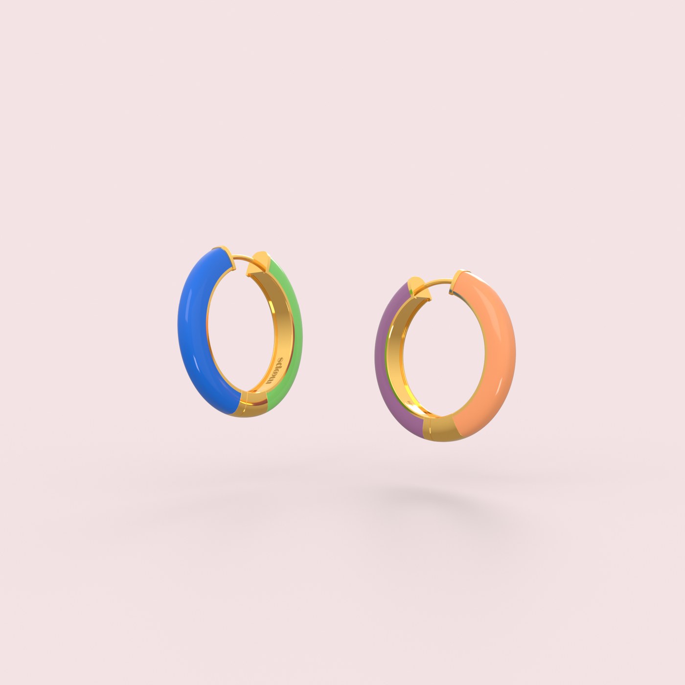 Blu elettrico + arancio apricot