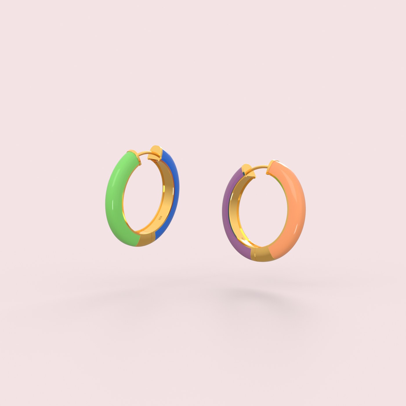 Verde lime + arancio apricot